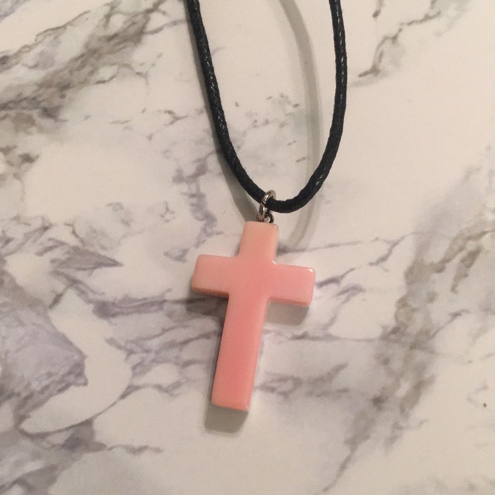 SOLD Handmade Shell Cross Necklace